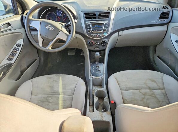 KMHCT4AE1HU377040 2017 HYUNDAI ACCENT Gray Առջևի վահանակի տեսք