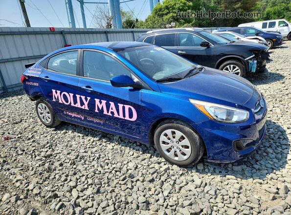 KMHCT4AE2GU012297 2016 HYUNDAI ACCENT Blue Передня права чверть