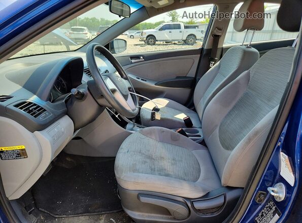 KMHCT4AE2GU012297 2016 HYUNDAI ACCENT Blue Вид салону спереду