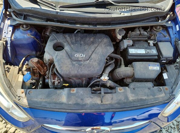 KMHCT4AE2GU012297 2016 HYUNDAI ACCENT Blue Вид задньої частини салону