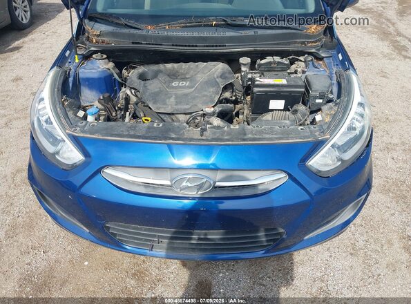 KMHCT4AE2GU031268 2016 HYUNDAI ACCENT Blue უკანა ხედი