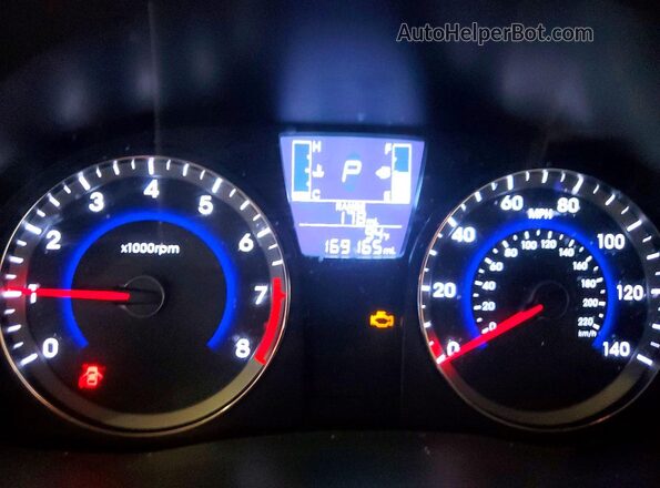 KMHCT4AE2GU066277 2016 HYUNDAI ACCENT Red Вид щитка приладів