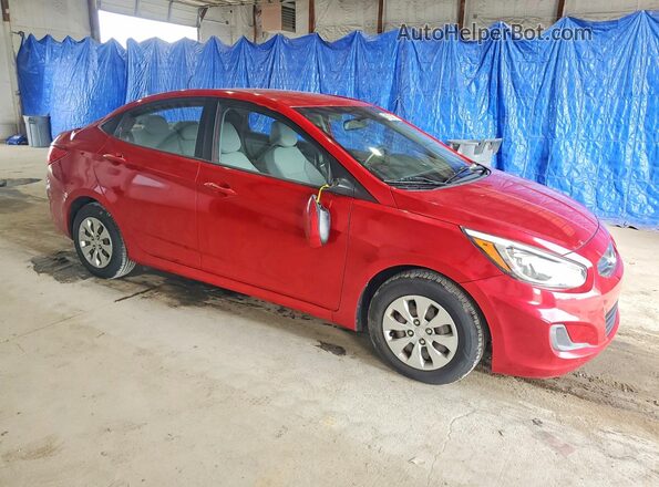 KMHCT4AE2GU066277 2016 HYUNDAI ACCENT Red Передня права чверть