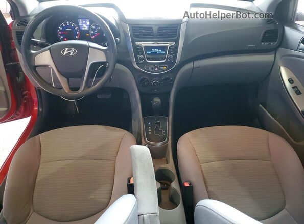 KMHCT4AE2GU066277 2016 HYUNDAI ACCENT Red Вид панелі приладів