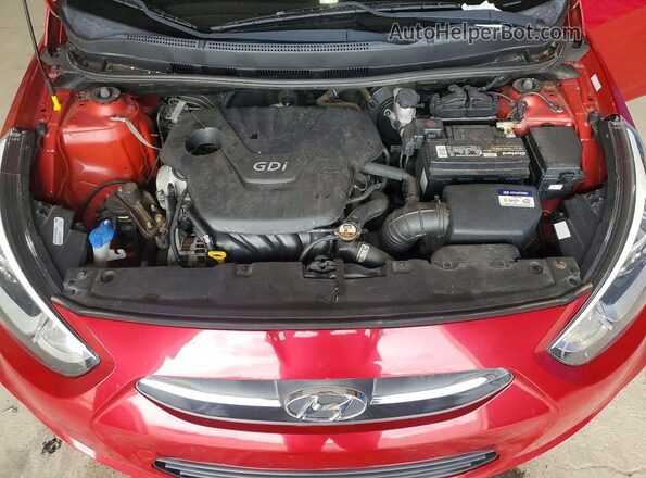 KMHCT4AE2GU066277 2016 HYUNDAI ACCENT Red Вид задньої частини салону