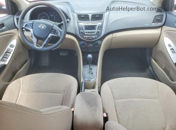KMHCT4AE2GU106227 2016 HYUNDAI ACCENT Red Vista del salpicadero