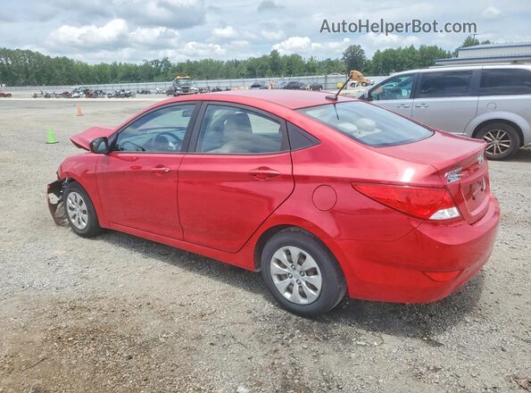 KMHCT4AE2GU106227 2016 HYUNDAI ACCENT Red Trasero izquierdo