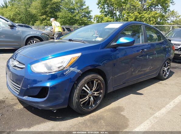 KMHCT4AE2GU981775 2016 HYUNDAI ACCENT Blue Przód lewy