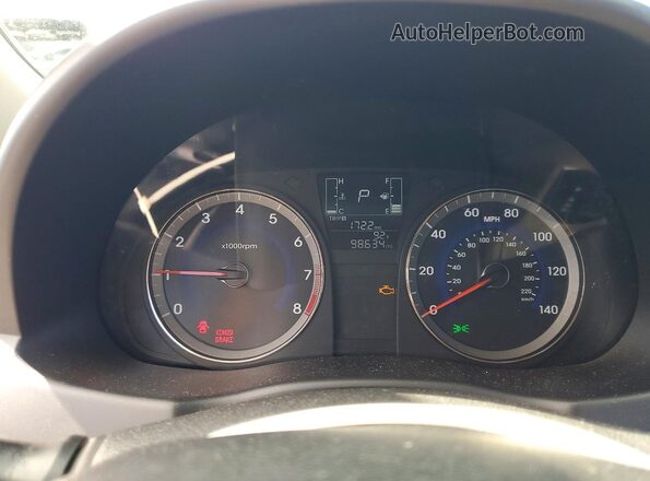 KMHCT4AE2HU245470 2017 HYUNDAI ACCENT Black Вид щитка приладів