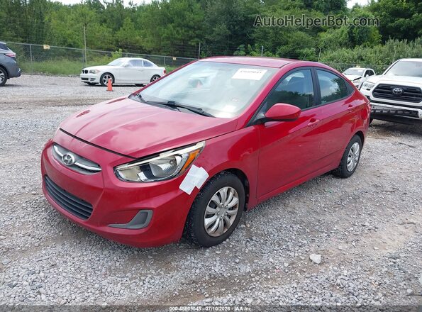 KMHCT4AE3GU029206 2016 HYUNDAI ACCENT Red Przód lewy