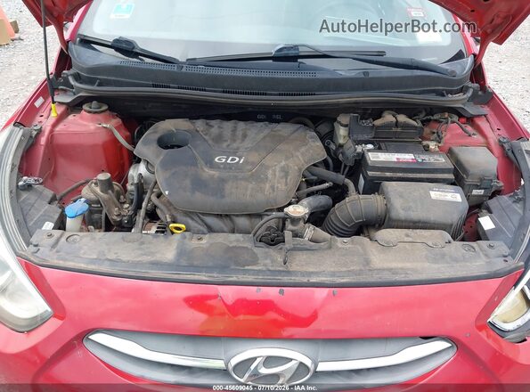 KMHCT4AE3GU029206 2016 HYUNDAI ACCENT Red Widok z tyłu