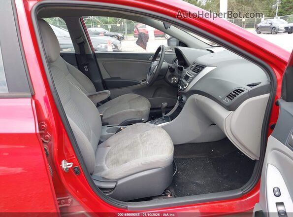 KMHCT4AE3GU029206 2016 HYUNDAI ACCENT Red Widok wnętrza z przodu