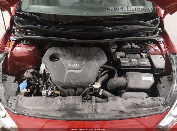 KMHCT4AE3GU045566 2016 HYUNDAI ACCENT Red Вид ззаду