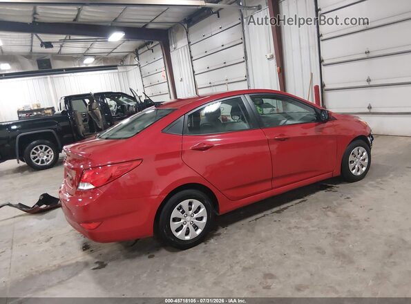 KMHCT4AE3GU045566 2016 HYUNDAI ACCENT Red Задня права чверть