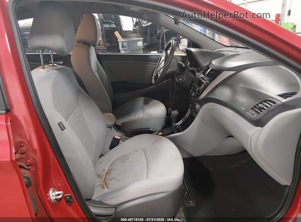 KMHCT4AE3GU045566 2016 HYUNDAI ACCENT Red Вид салону спереду