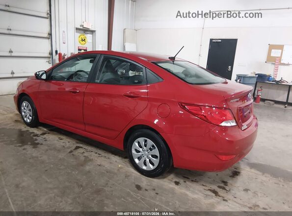 KMHCT4AE3GU045566 2016 HYUNDAI ACCENT Red Задня ліва чверть