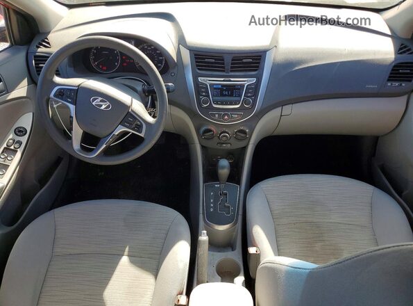 KMHCT4AE3GU064246 2016 HYUNDAI ACCENT Red Вид панелі приладів