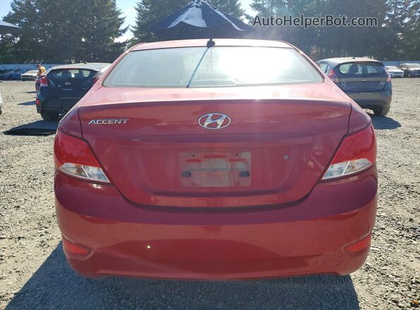 KMHCT4AE3GU064246 2016 HYUNDAI ACCENT Red Вид ззаду