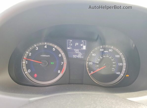 KMHCT4AE3GU091138 2016 HYUNDAI ACCENT White ხელსაწყოთა პანელის ხედი