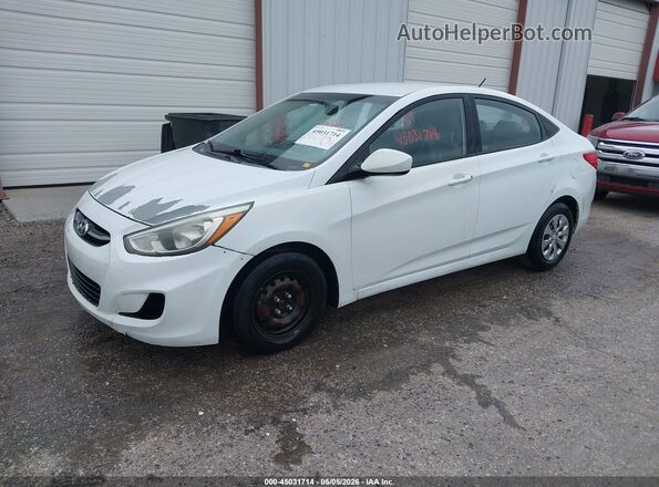 KMHCT4AE3GU965357 2016 HYUNDAI ACCENT White წინა მარცხენა ხედი სამი მეოთხედიდან