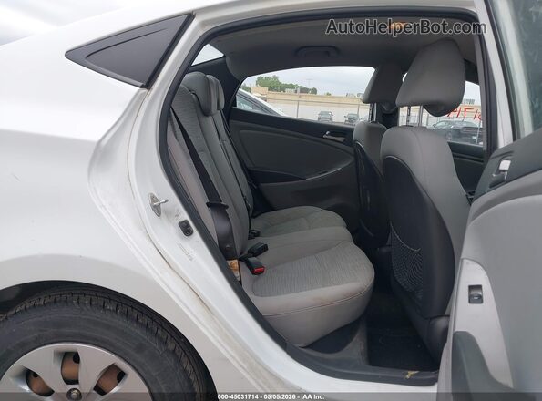 KMHCT4AE3GU965357 2016 HYUNDAI ACCENT White VIN კოდის სტიკერის ხედი