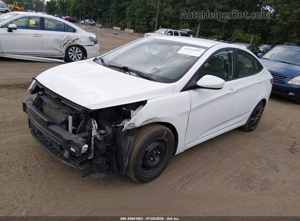 KMHCT4AE3GU974348 2016 HYUNDAI ACCENT White წინა მარცხენა ხედი სამი მეოთხედიდან