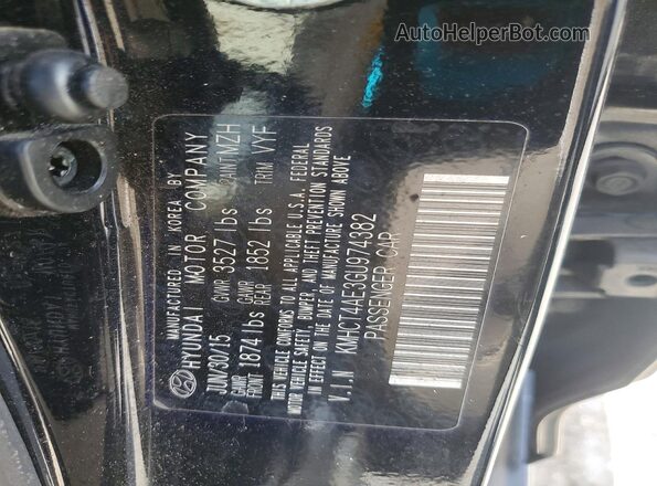KMHCT4AE3GU974382 2016 HYUNDAI ACCENT Black Vista del compartimento del motor