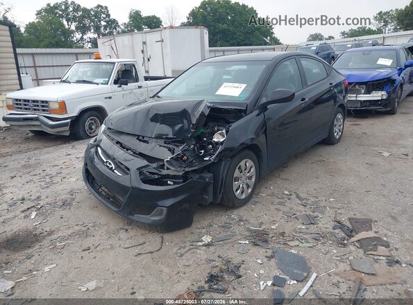 KMHCT4AE3HU330785 2017 HYUNDAI ACCENT Black Առջևի ձախ երեք քառորդ տեսարան