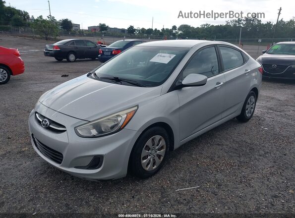 KMHCT4AE4GU077992 2016 HYUNDAI ACCENT Silver Przód lewy