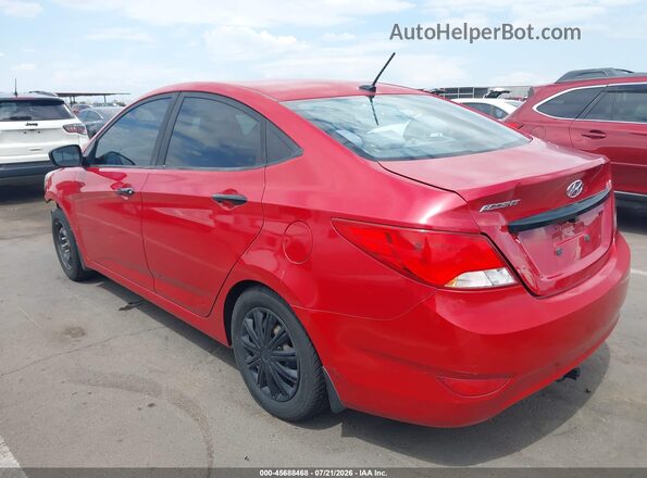 KMHCT4AE4GU078303 2016 HYUNDAI ACCENT Red Հետևի ձախ