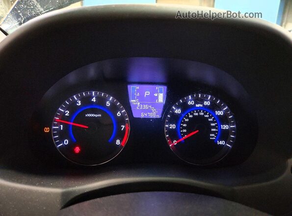 KMHCT4AE4GU089866 2016 HYUNDAI ACCENT Black Vista del cuadro de instrumentos