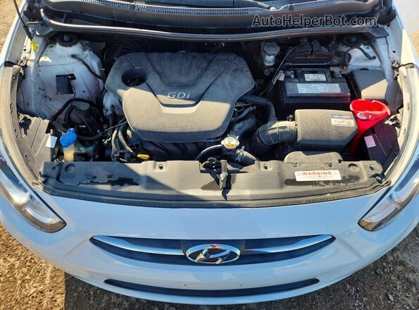 KMHCT4AE4GU114488 2016 HYUNDAI ACCENT Белый Вид задней части салона