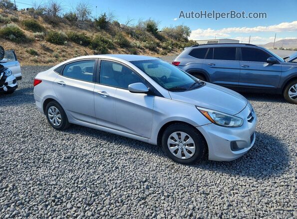 KMHCT4AE4GU948874 2016 HYUNDAI ACCENT Silver Передня права чверть