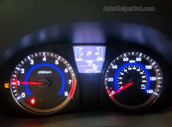 KMHCT4AE4HU268197 2017 HYUNDAI ACCENT Blue ხელსაწყოთა პანელის ხედი