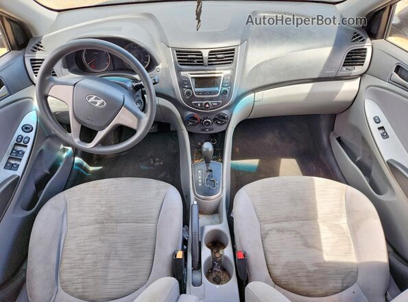 KMHCT4AE4HU323750 2017 HYUNDAI ACCENT Gray წინა პანელის ხედი