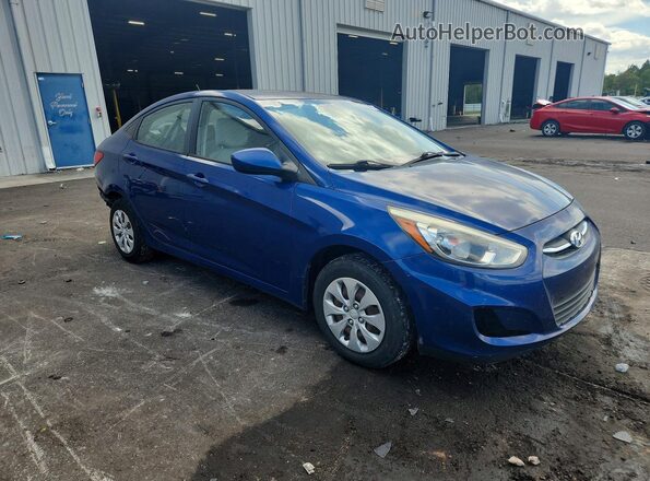 KMHCT4AE5GU990244 2016 HYUNDAI ACCENT Blue Delantero derecho