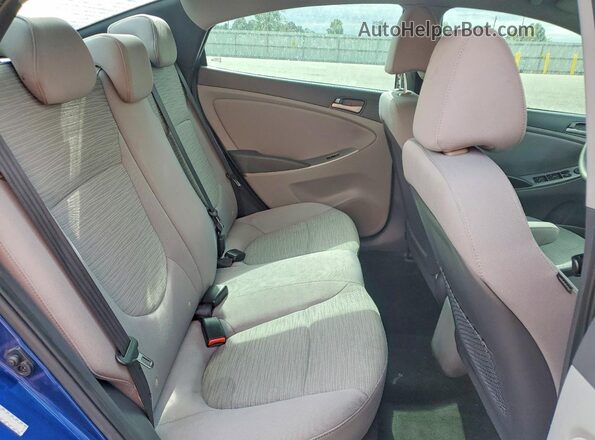 KMHCT4AE5HU223849 2017 HYUNDAI ACCENT Blue Հետևի նստատեղերի տեսք