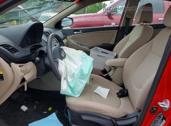KMHCT4AE5HU271786 2017 HYUNDAI ACCENT Red Widok wnętrza z przodu