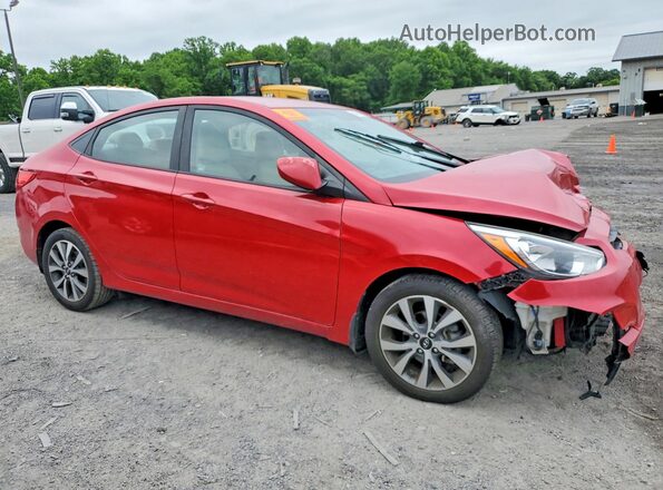 KMHCT4AE5HU271786 2017 HYUNDAI ACCENT Red Przód prawy