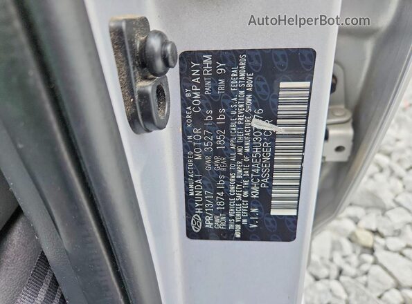 KMHCT4AE5HU307976 2017 HYUNDAI ACCENT Silver Շարժիչի բաժամունքի տեսք