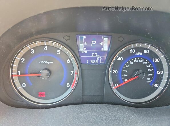 KMHCT4AE5HU381415 2017 HYUNDAI ACCENT Красный Вид щитка приборов
