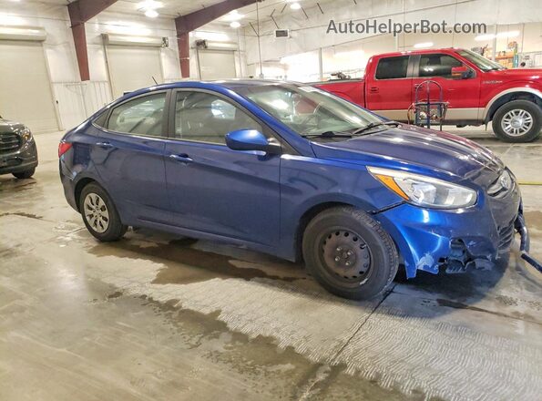 KMHCT4AE6GU105520 2016 HYUNDAI ACCENT Blue Delantero derecho