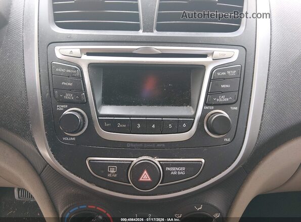 KMHCT4AE6GU161604 2016 HYUNDAI ACCENT Белый Вид щитка приборов