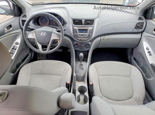 KMHCT4AE7GU012473 2016 HYUNDAI ACCENT White წინა პანელის ხედი