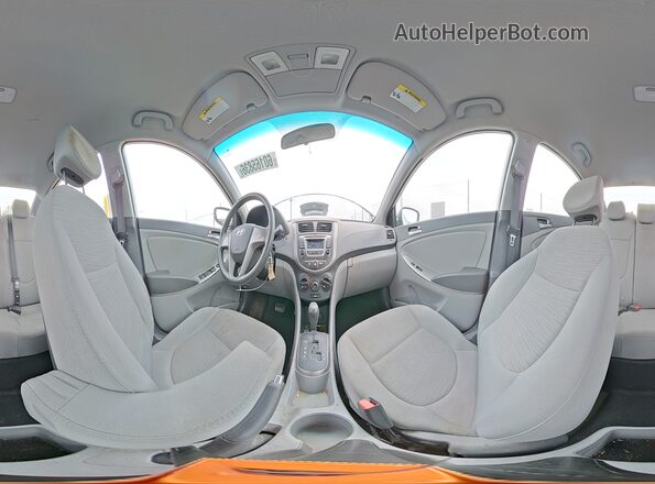 KMHCT4AE7GU012473 2016 HYUNDAI ACCENT White VIN კოდის სტიკერის ხედი