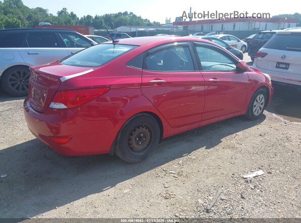 KMHCT4AE7GU093653 2016 HYUNDAI ACCENT Красный Задняя правая четверть