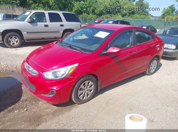 KMHCT4AE7GU093653 2016 HYUNDAI ACCENT Красный Передняя левая четверть