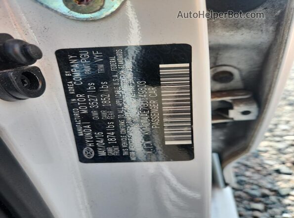 KMHCT4AE7GU149803 2016 HYUNDAI ACCENT White Vista del compartimento del motor
