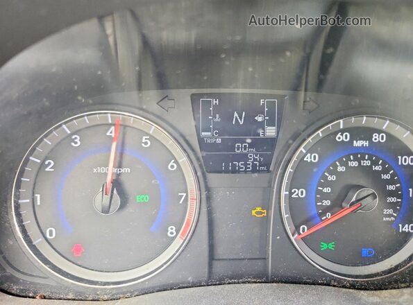 KMHCT4AE7HU286516 2017 HYUNDAI ACCENT Серебряный Вид щитка приборов