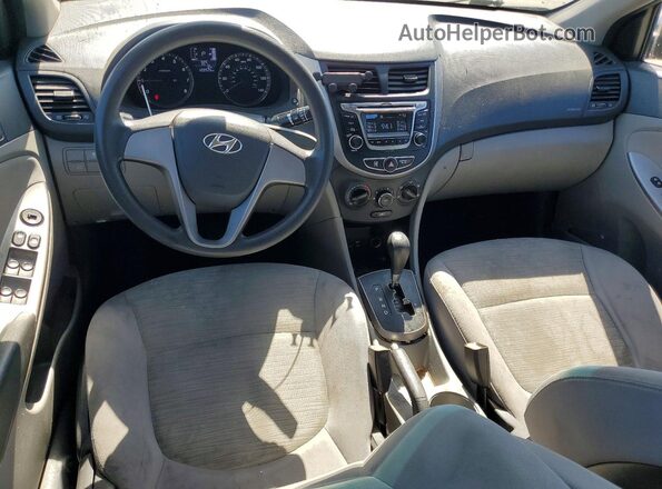 KMHCT4AE8HU288582 2017 HYUNDAI ACCENT Silver წინა პანელის ხედი